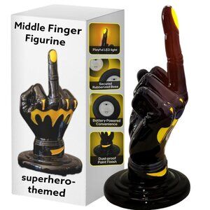 Middle Finger in Box - Quirky Gag Gifts, Prank Gifts, Funny Desk Decor for Adult